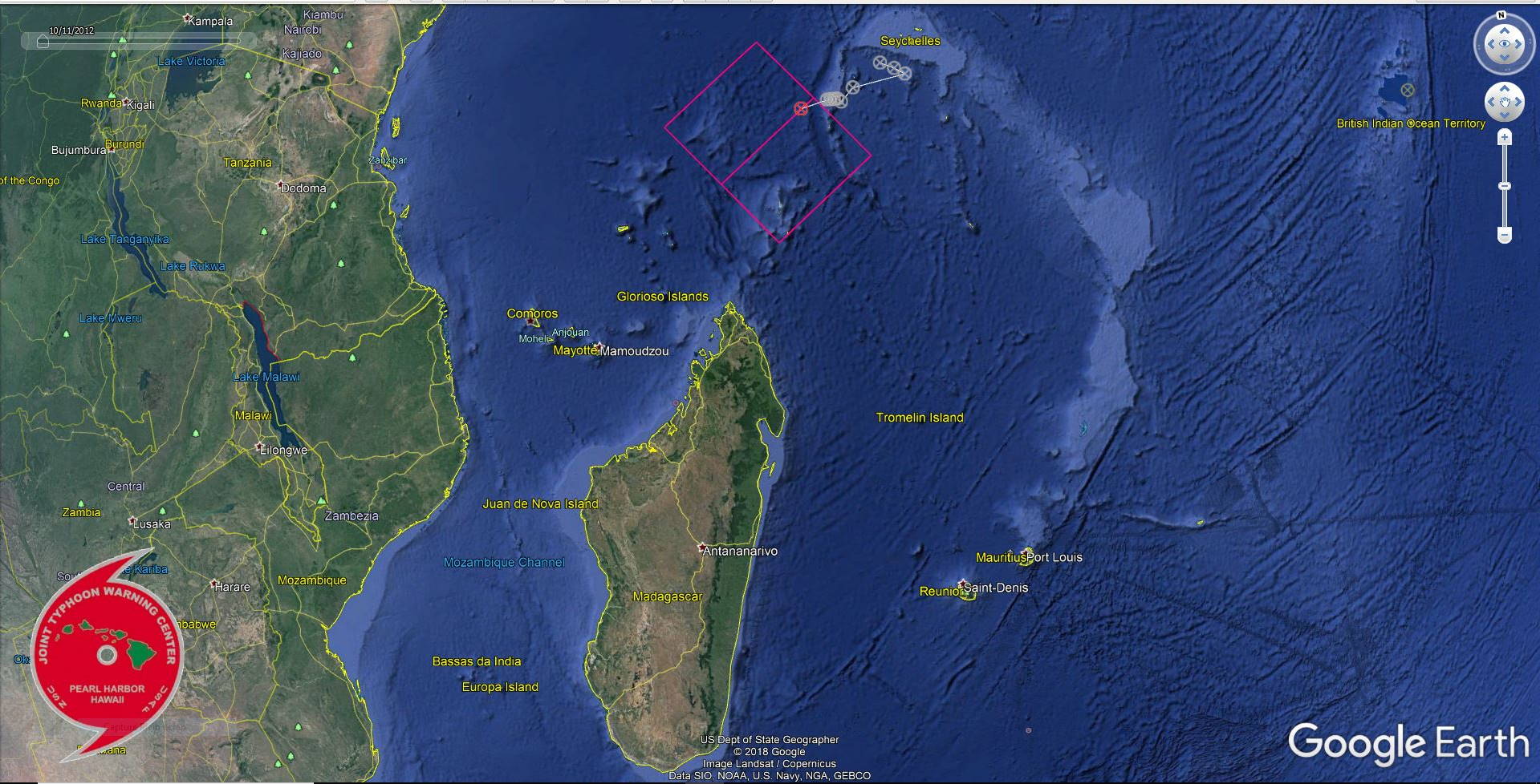 [JTWC]: bulletin d'alerte de formation cyclonique émis par la Navy pour 91S( zone perturbée N2)