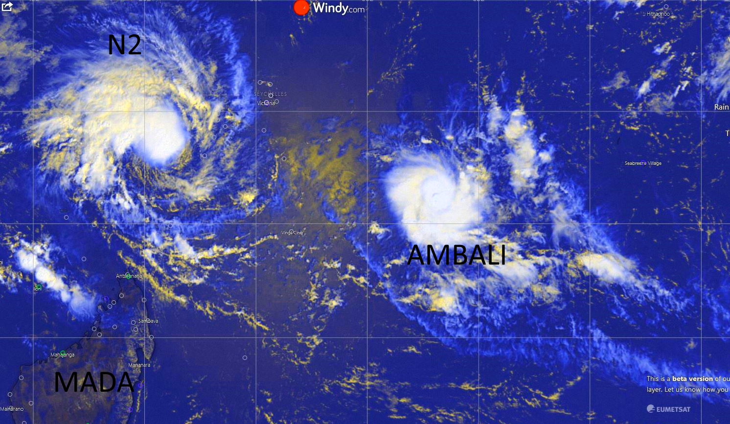 [Météo France] AMBALI première tempête tropicale baptisée de la saison