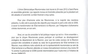 Union Démocratique Réunionnaise: Le bon sens en action