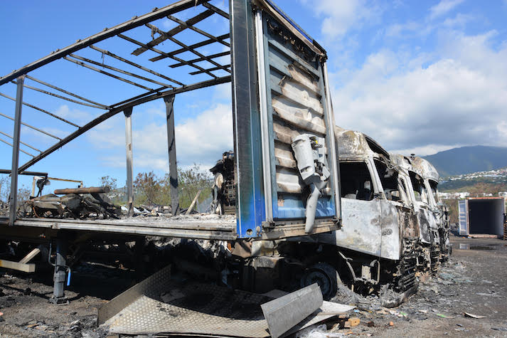 CCIR : Sur le terrain pour accompagner et aider les 3 transporteurs routiers suite à l'incendie de la nuit dernière