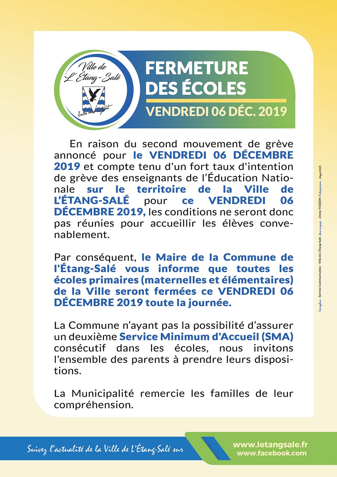 L'Etang-Salé : Fermeture des écoles