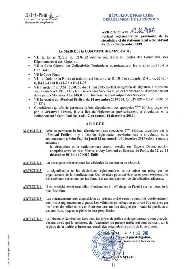Circulation et stationnement interdits rue Eugène Dayot du 12 au 14 décembre de 17h à 2h
