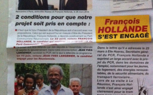 Des tracts du PCR appelant à voter Hollande dans les boîtes aux lettres