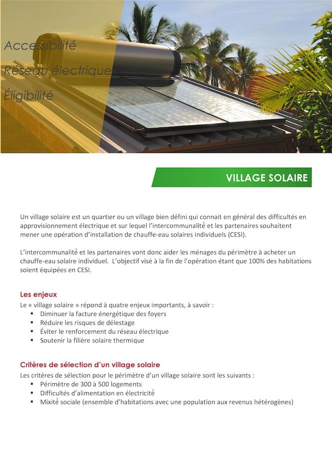 Trois nouveaux villages solaires sur le territoire de la CIVIS