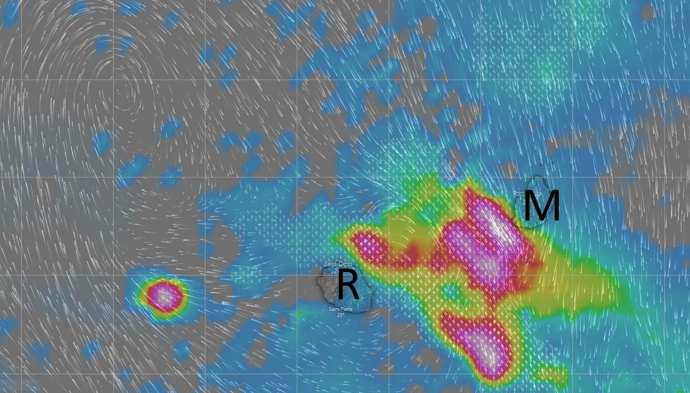 Maurice: temps instable avec risque de fortes averses avec orages plus élevé samedi soir et dimanche