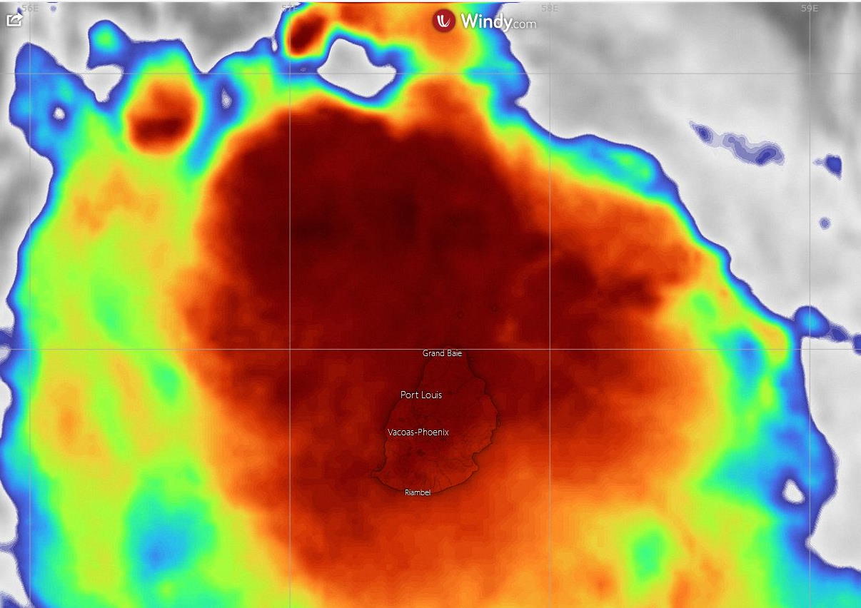 MAURICE: 23h30: Avis de Fortes Pluies/ Possibilité de pluies torrentielles pendant quelques heures