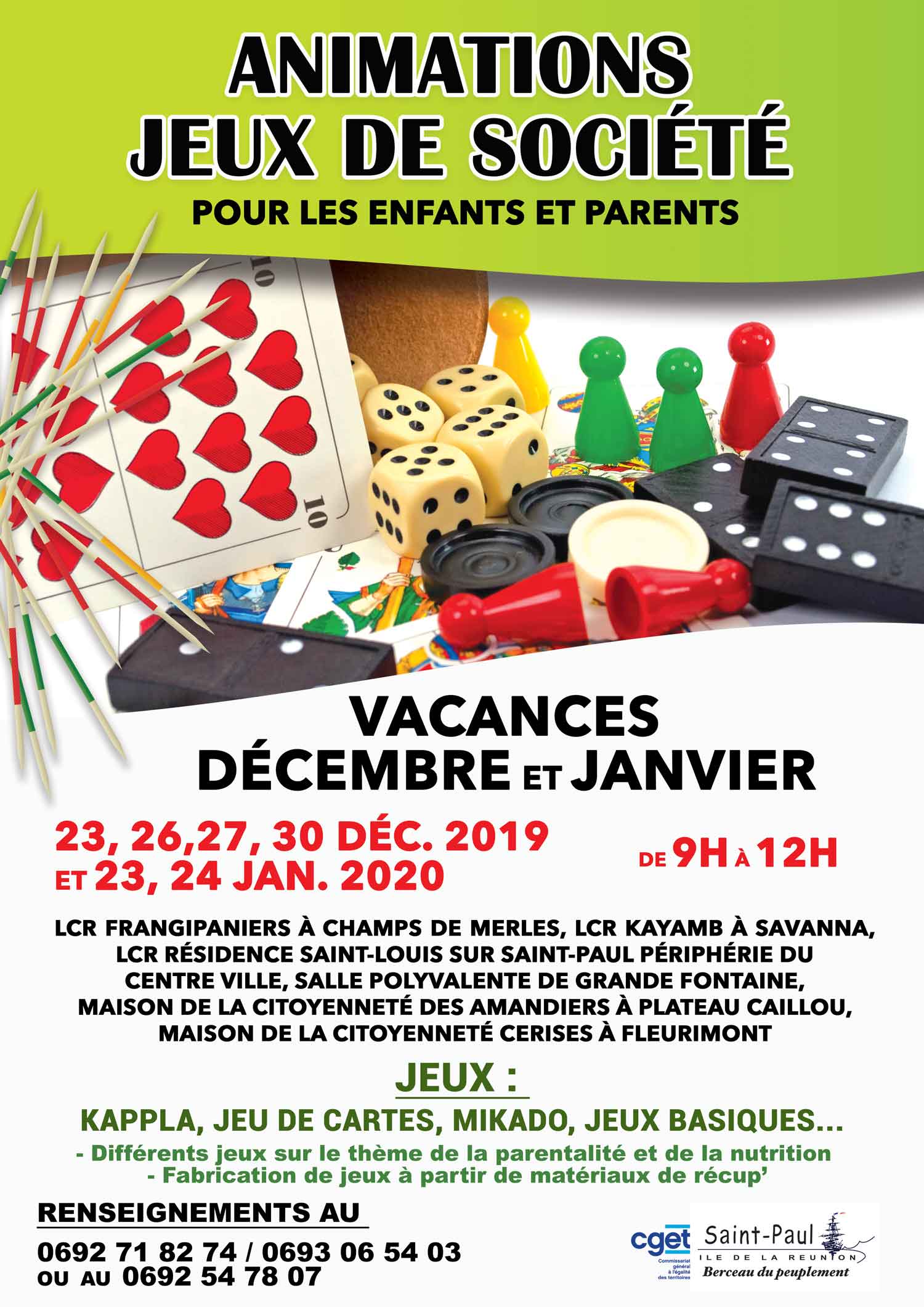 Des jeux de société proposés pendant les vacances