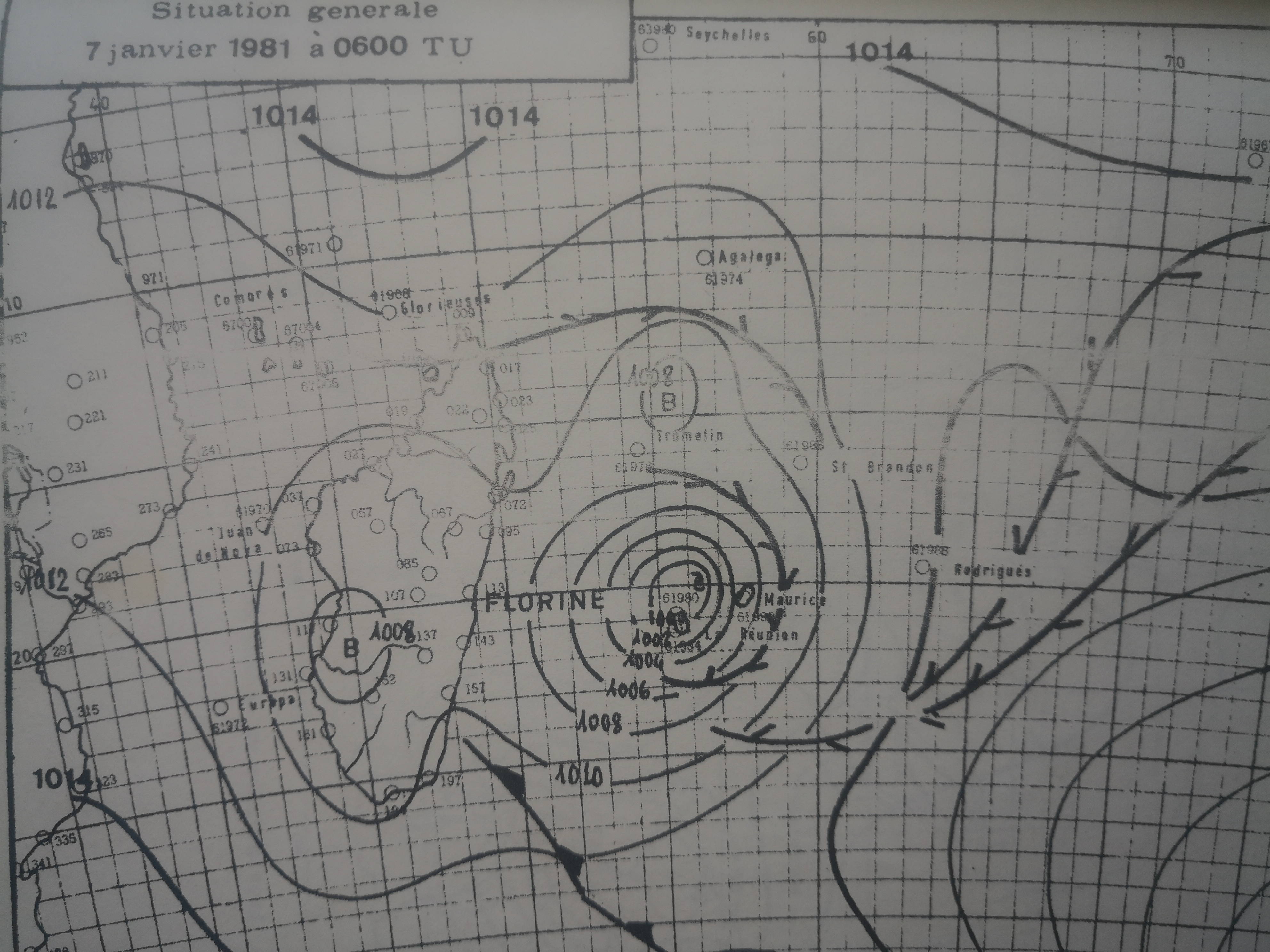 C'était le 7 Janvier 1981, le cyclone intense Florine frappait La Réunion