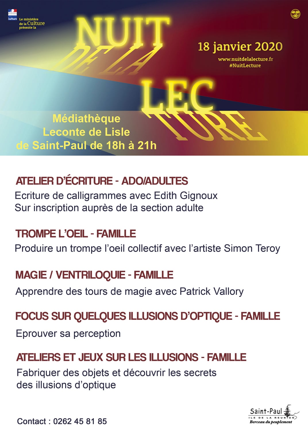 Magie, écriture et culture pour la Nuit de la Lecture