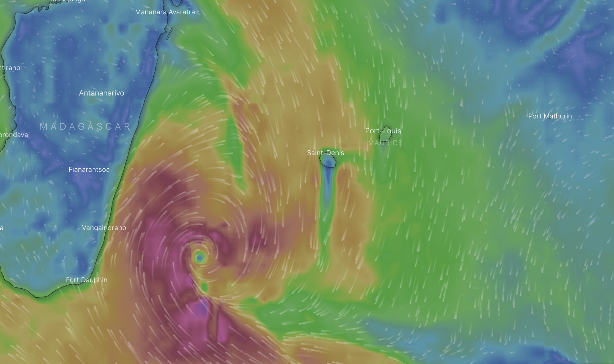 Un cyclone en formation à proximité de la côte Est de Madagascar ?