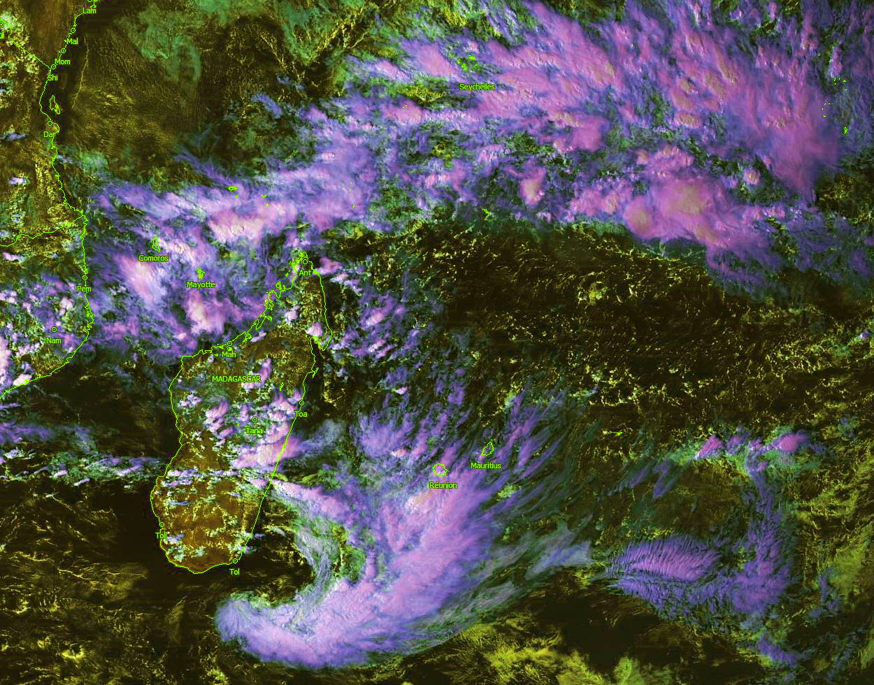 [Météo France]: Le risque de formation d'une tempête tropicale devient modéré au Nord-Est des Mascareignes