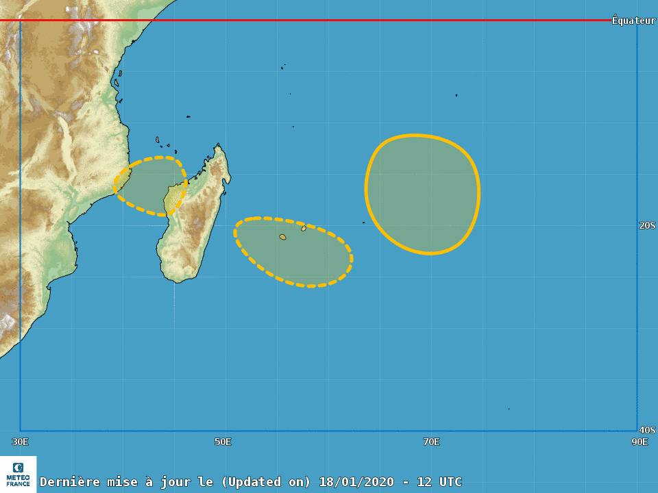 [Météo France]: 3 zones suspectes sous surveillance sur le Sud-Ouest indien