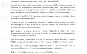 Sylviane Rivière demande à JY Langenier de ne pas faire de la récupération politique