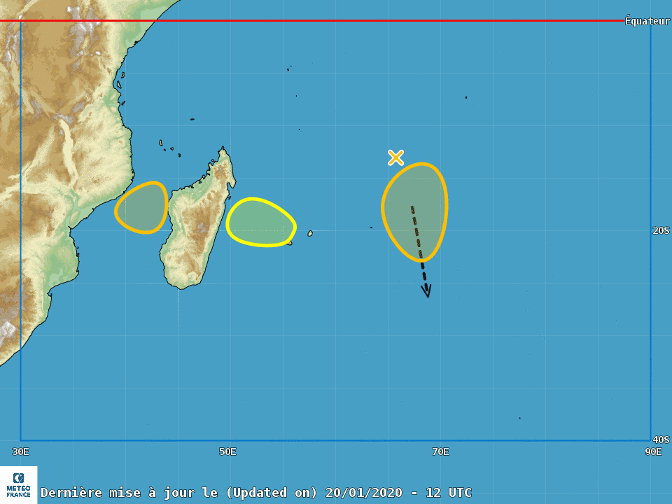 [Météo France]: Risque de fortes pluies pour La Réunion en particulier mercredi, 3 systèmes sous surveillance