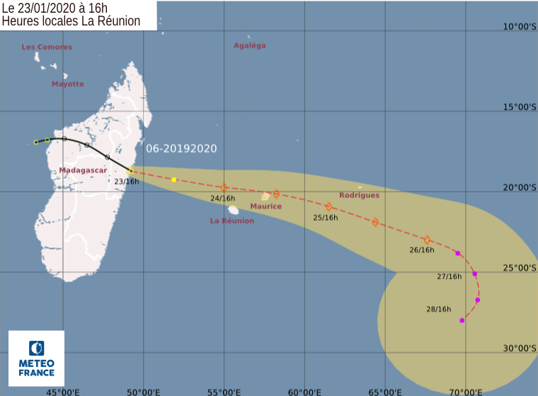 [Météo France] Système numéro 6, la future tempête prévue au Nord de la Réunion vendredi soir