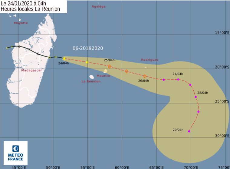 [Météo France] dépression tropicale 6: à 345km à 7heures ce matin, se rapproche