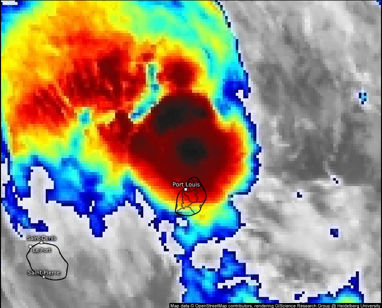 MAURICE: samedi 01h15: agravation immintente du temps notamment sur le Nord