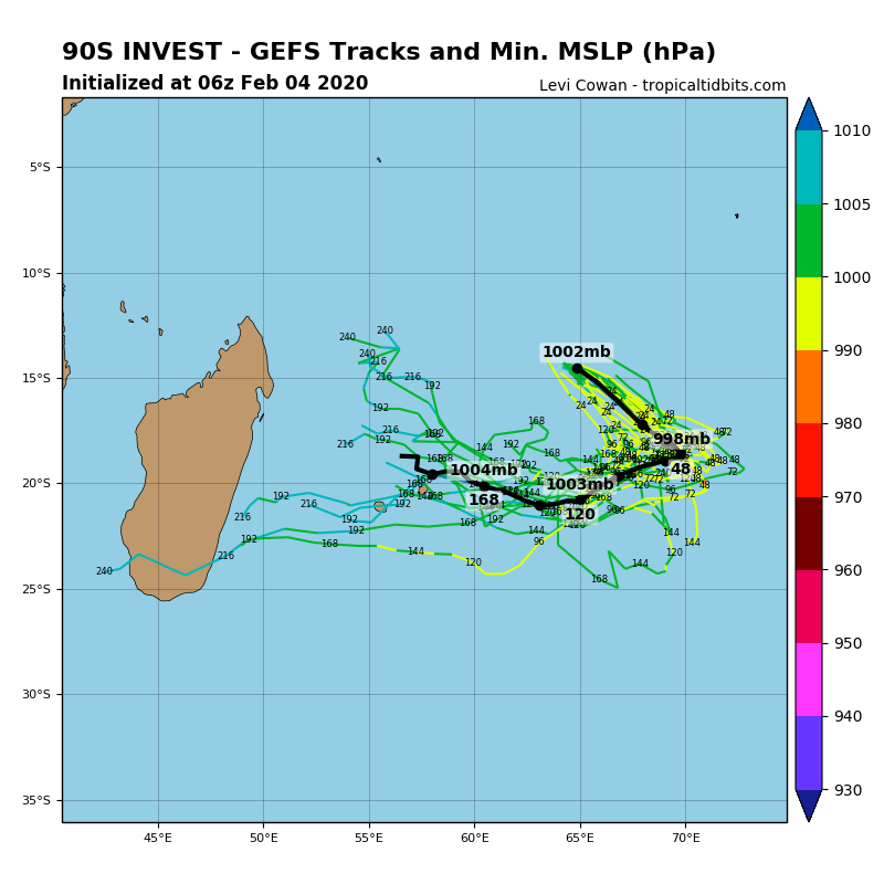 [JTWC] 90S: bulletin d'alerte de formation cyclonique dans les 24 heures loin au Nord-Est de Rodrigues