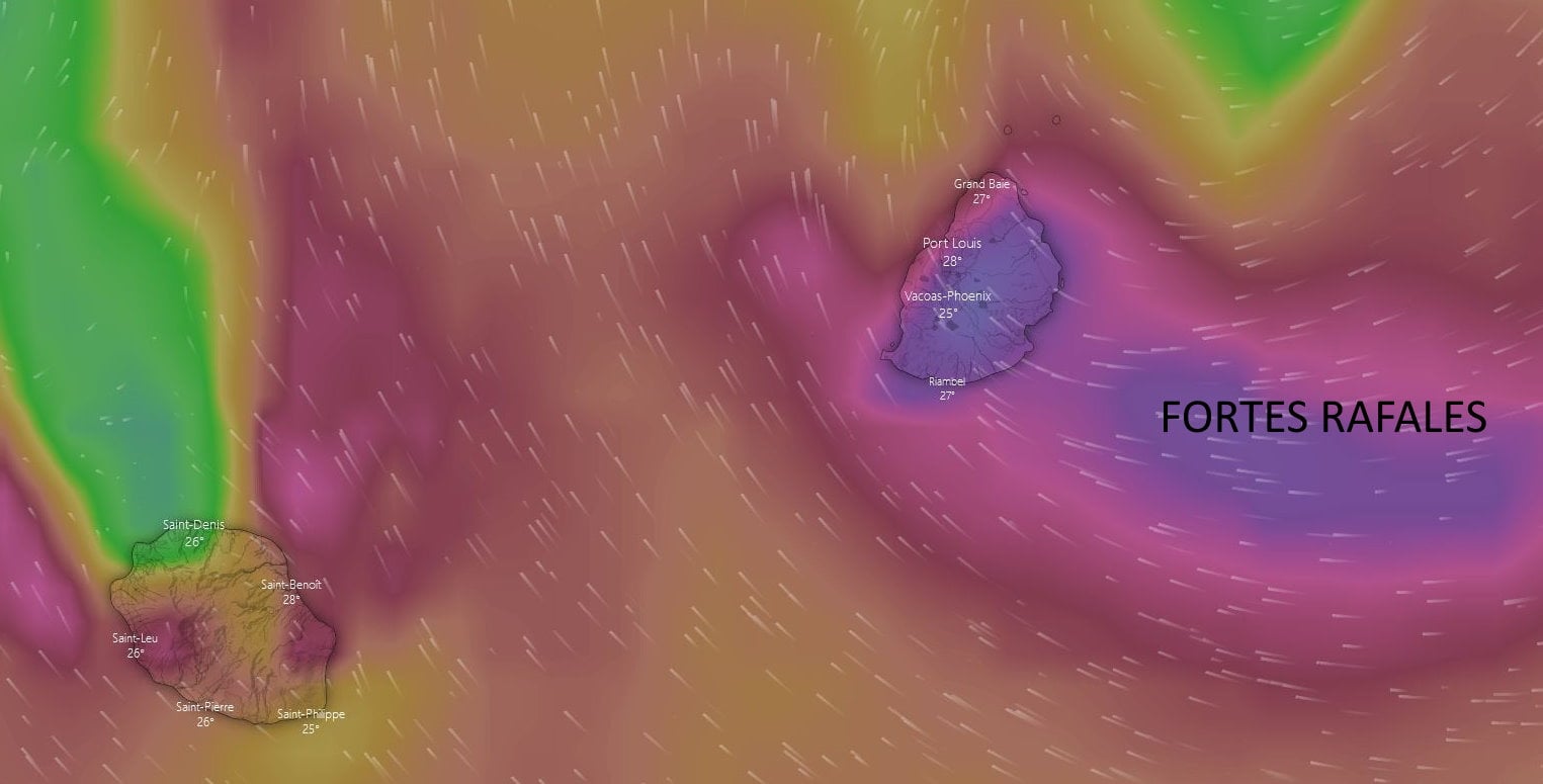 MAURICE: Un avis de 'vent fort' et de 'forte houle' est valable jusqu'à 10h00 demain Mercredi 12 Février