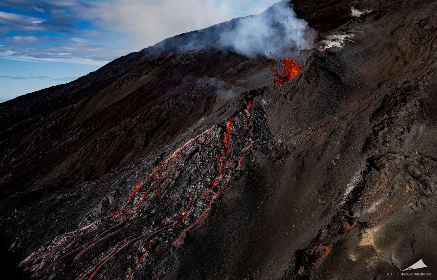 Le Piton de la Fournaise - 1ère éruption de l’année 2020