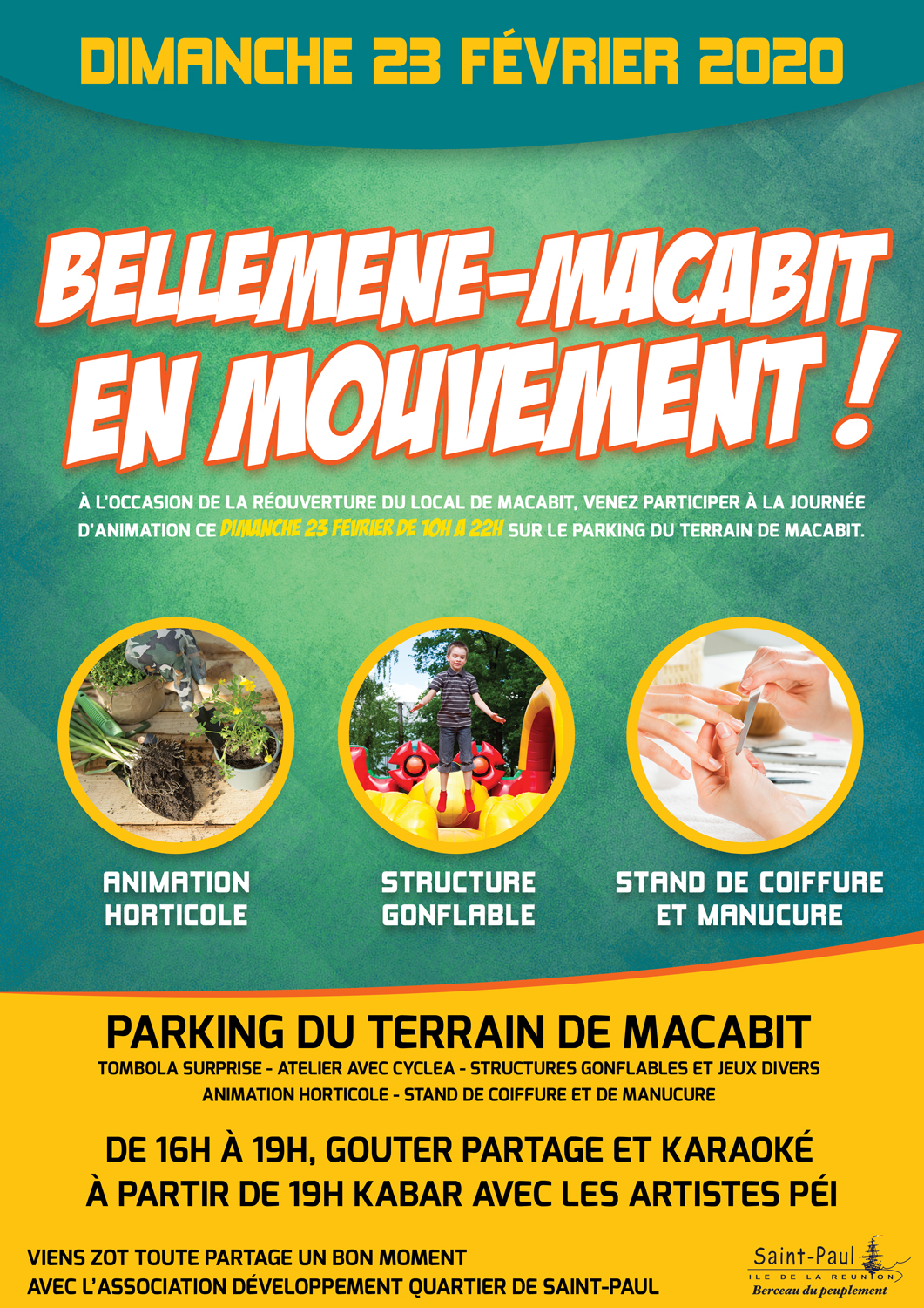 Une journée d’animation ce dimanche 23 février à Macabit