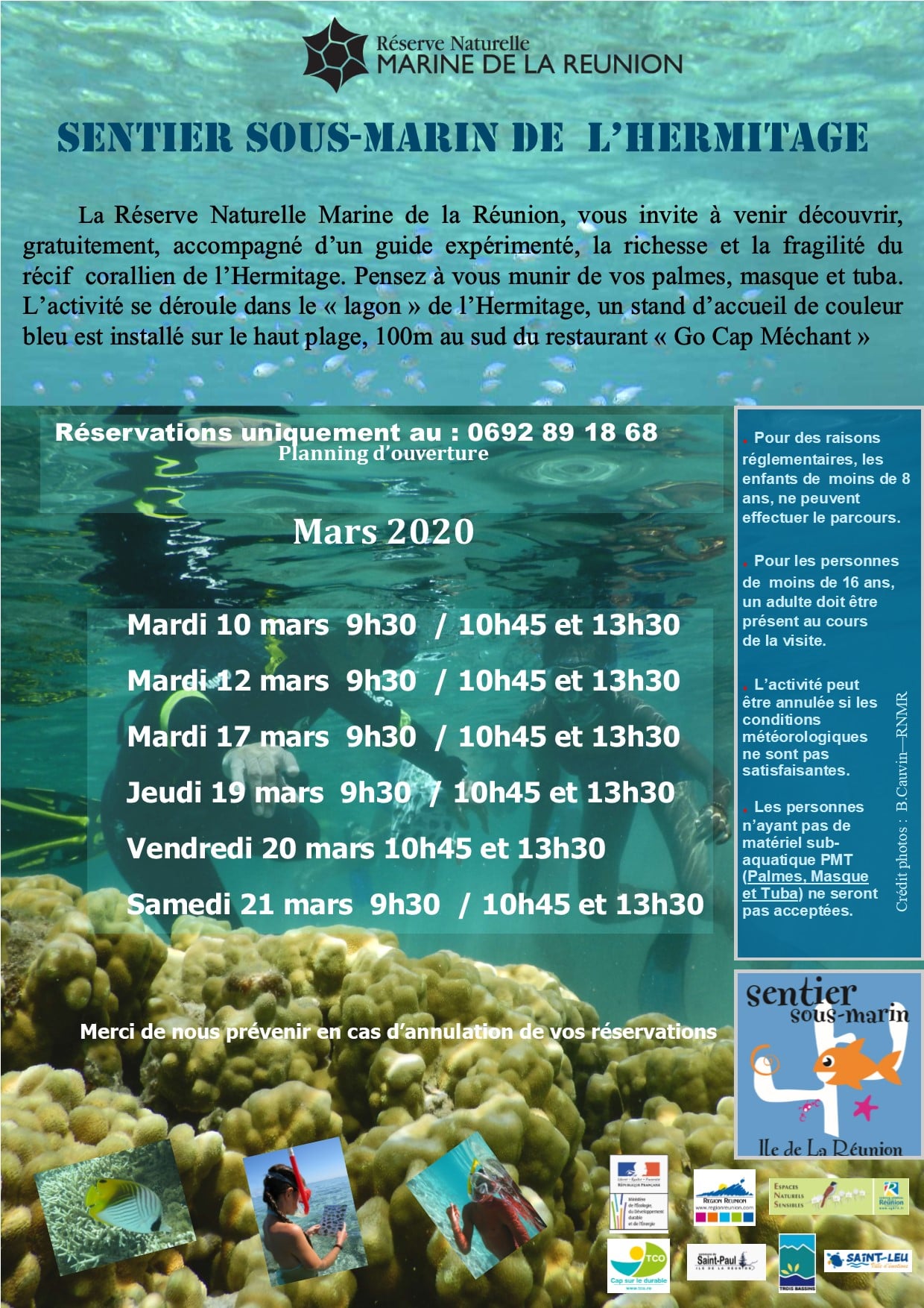 Au mois de mars, partez à la découverte du sentier sous-marin de l’Hermitage