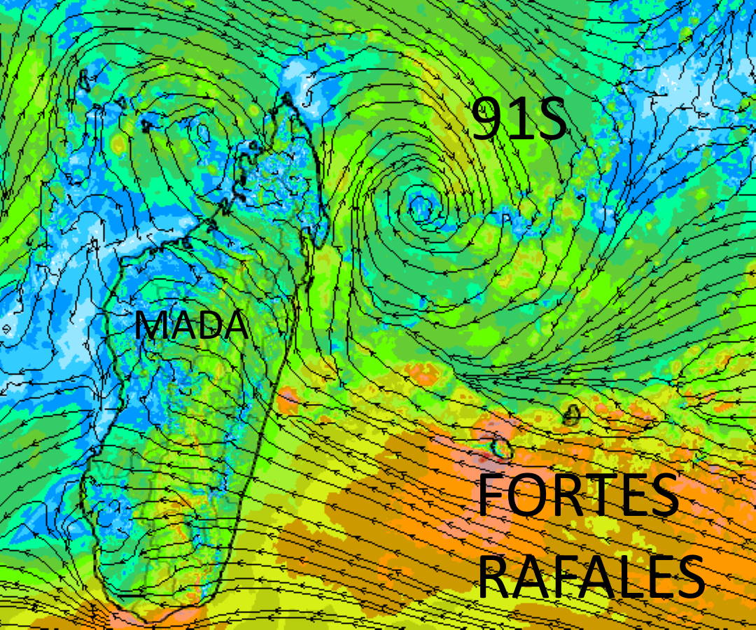 Lundi: très contrasté ce matin, maussade cet après-midi, fortes rafales sur le Sud et le Nord.