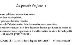 La crise dure depuis plus de 2000 ans...