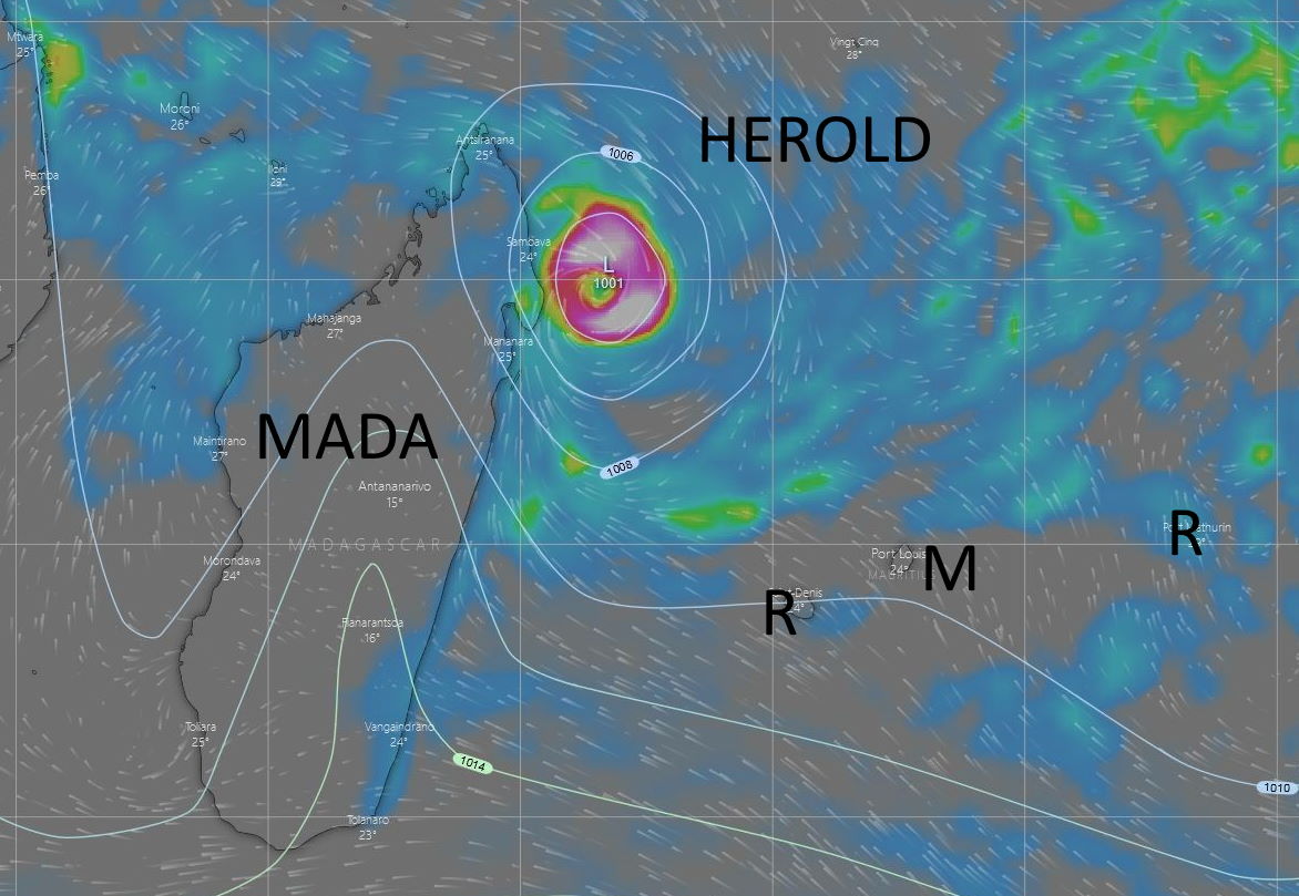[Météo France] HEROLD proche du stade de forte tempête tropicale 