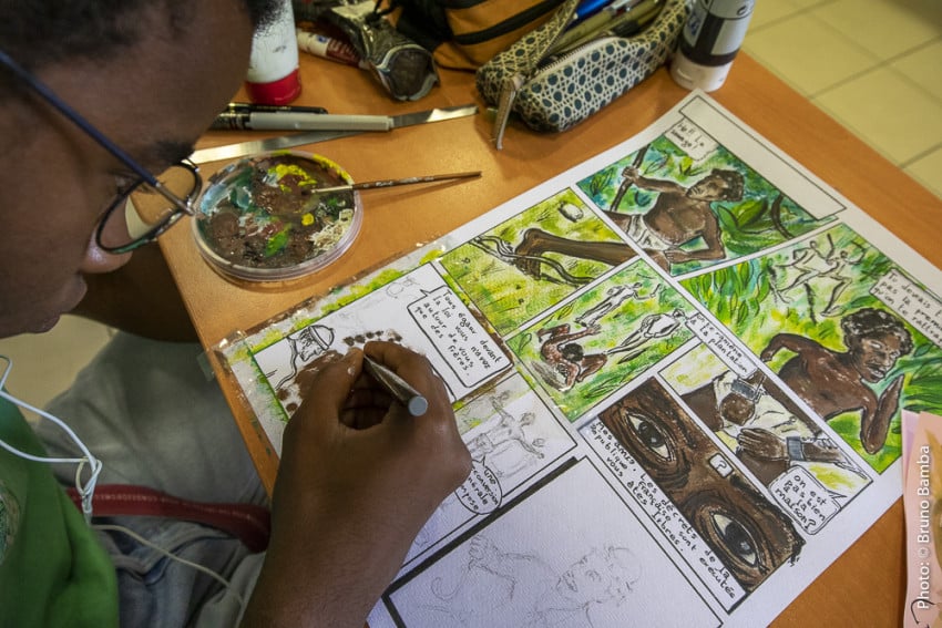 Résidence artistique du dessinateur Tehem aux Archives départementales : ateliers de bande-dessinée