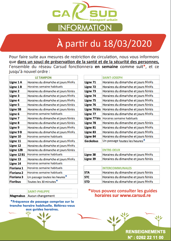 COVID-19 / Service minimum sur les lignes de bus