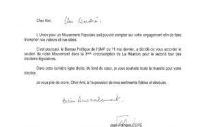 La lettre de soutien de J.F. Coppé à TAK
