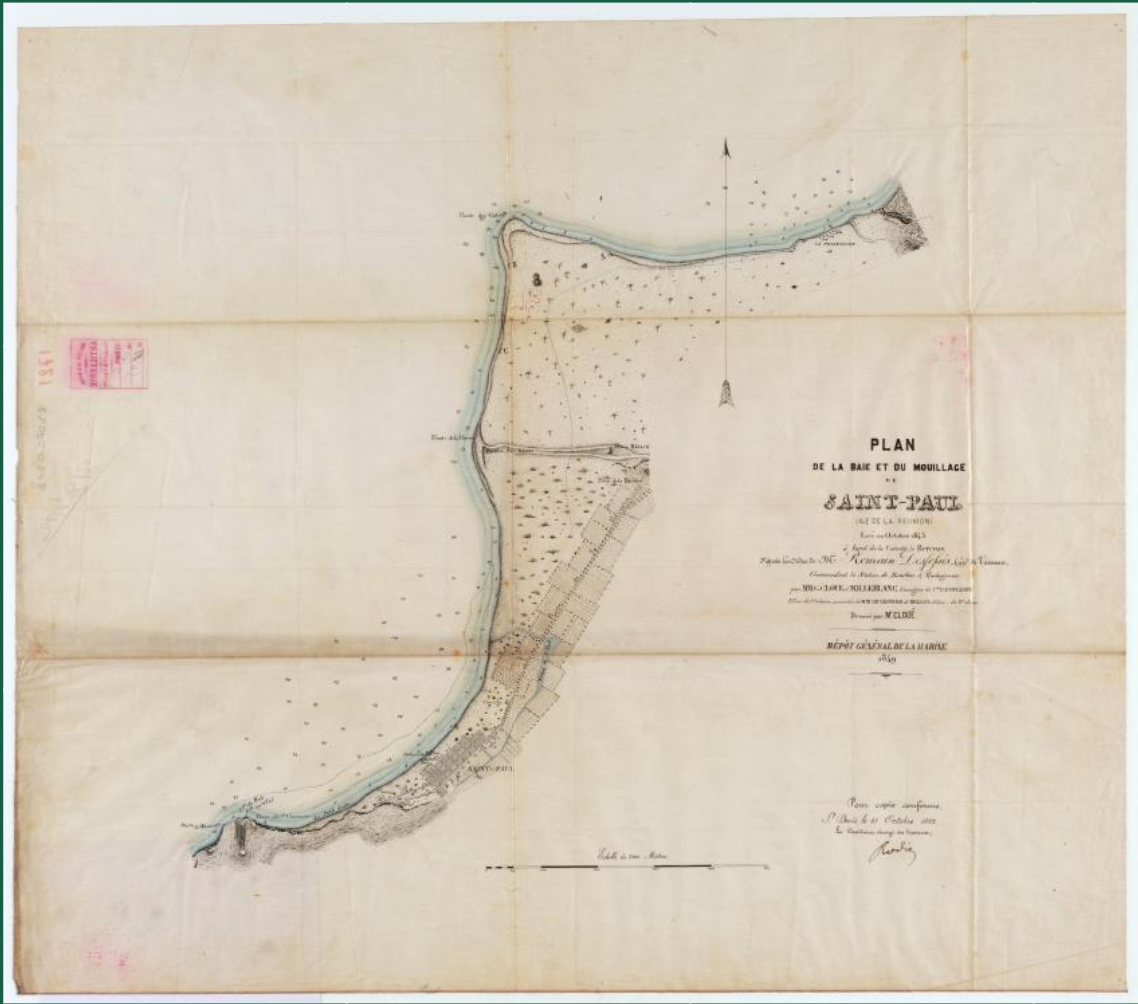 Découvrez le plan de la baie et du mouillage en 1845