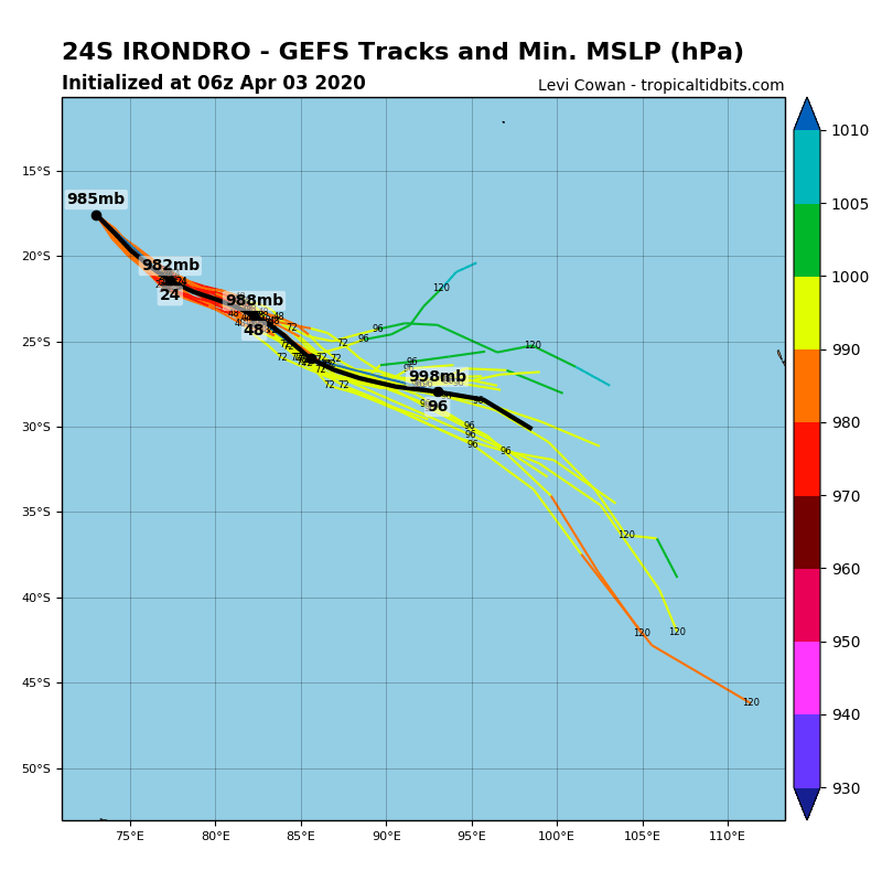 [Météo France/Navy US] Irondro s'intensifie probablement en Cyclone Tropical au cours de la nuit prochaine