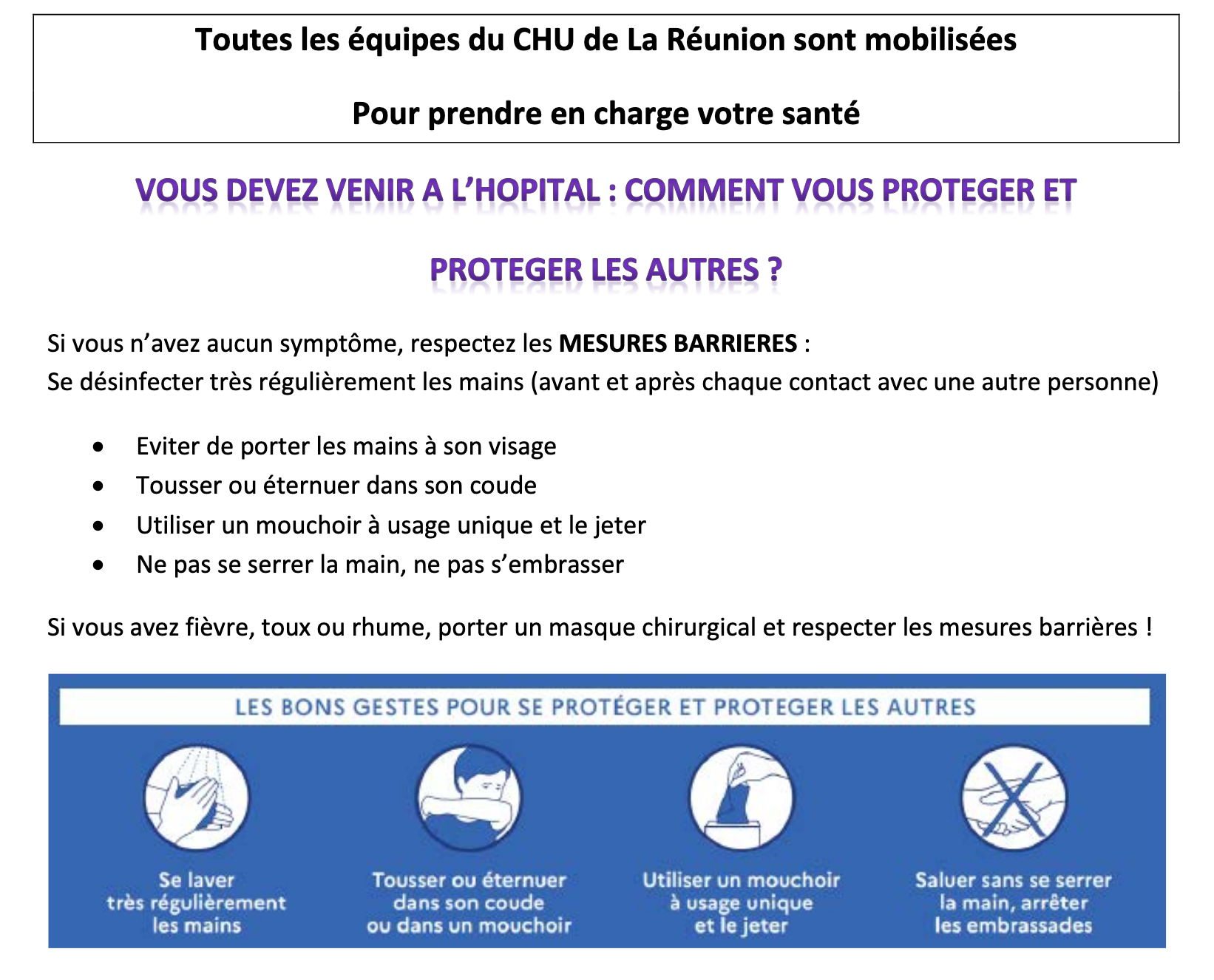 Le CHU appelle à ne pas renoncer aux soins urgents ni aux soins pour tous les patients suivis et traités régulièrement à l’hôpital