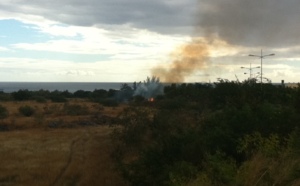 Feu de broussailles au Port