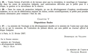 La Réserve marine peut autoriser des prélèvements d'une espèce