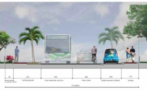 Les rues de Saint-Paul s'offrent des voies réservées aux bus