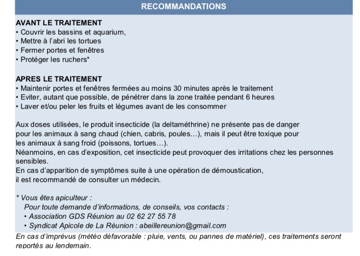 Lutte contre la dengue : Des traitements de nuit programmés à Plateau Caillou
