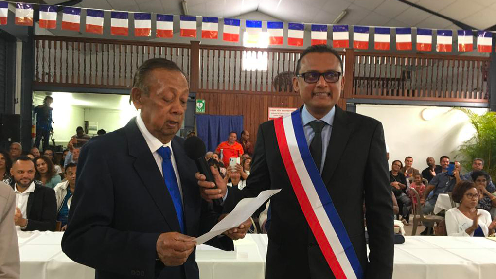 Jeannick Atchapa investi officiellement maire de Bras-Panon