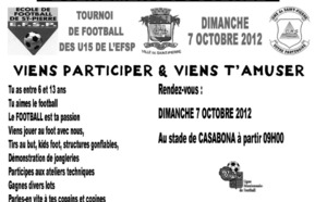 Le tournoi de foot pour moins de 15 ans de St-Pierre c'est ce week-end