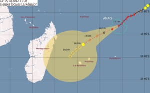 Cyclone tropical intense, Anaïs est à 1270 km de la Réunion