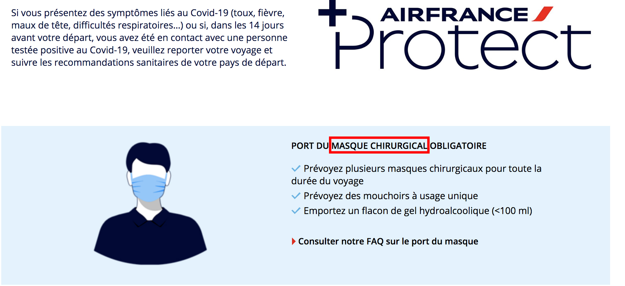 Les masques en tissu interdits à bord des avions