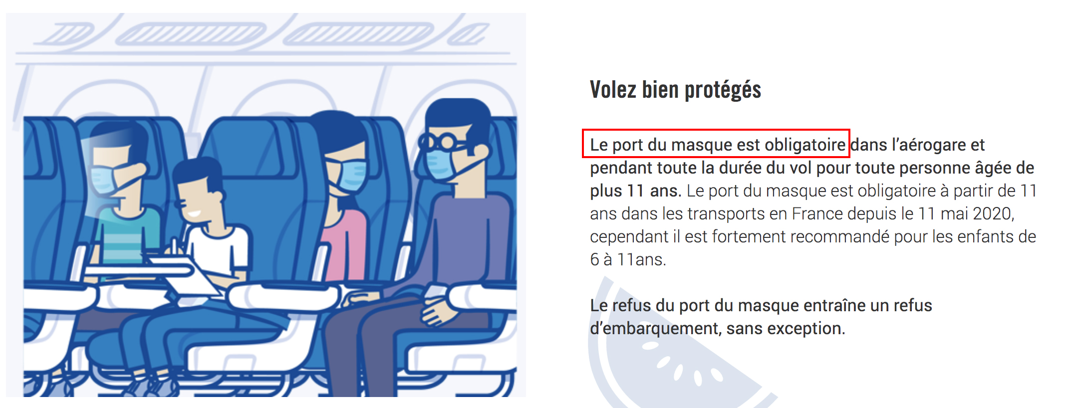 Les masques en tissu interdits à bord des avions