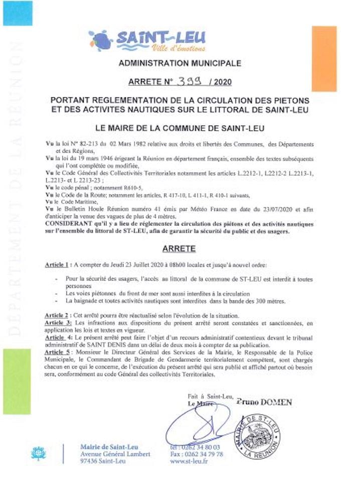 Vigilance Forte houle – Baignade et activités nautiques interdites