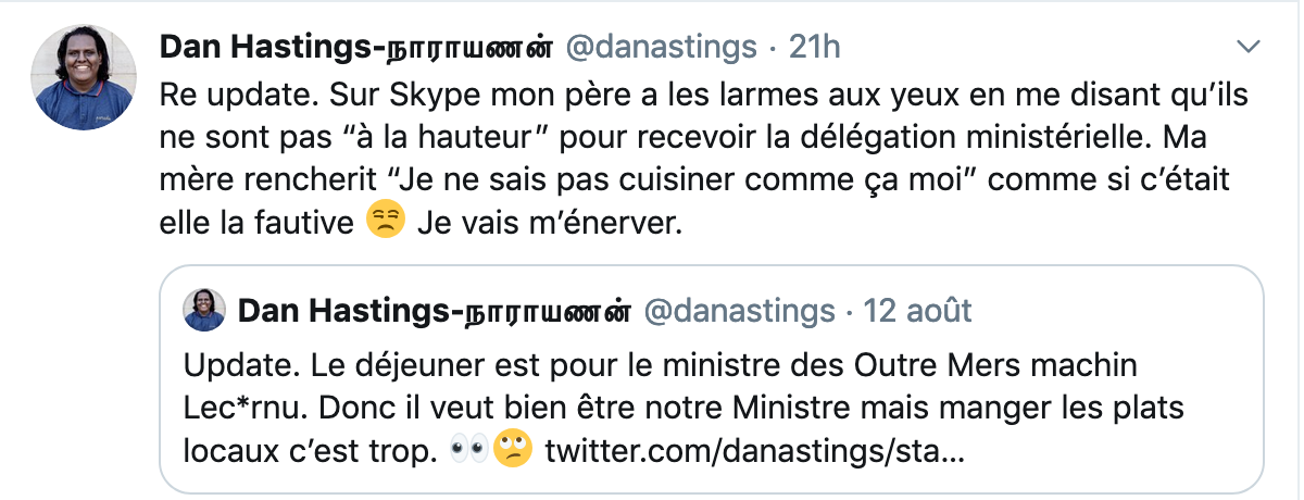 Pierrot Dupuy - Sébastien Lecornu ne veut pas manger de caris à La Réunion