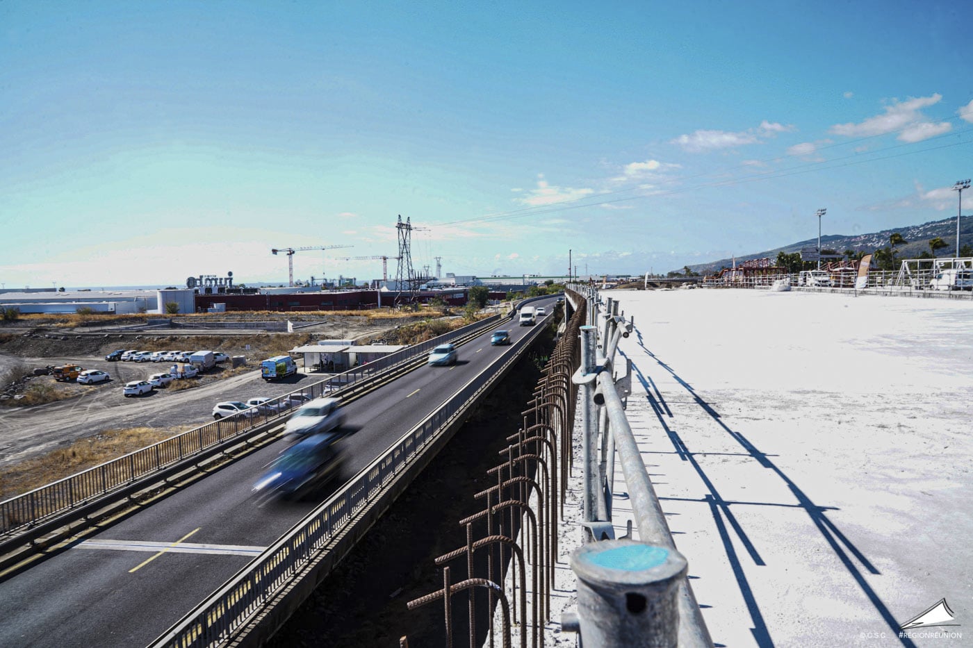 Visite du Nouveau Pont de la Rivière des Galets
