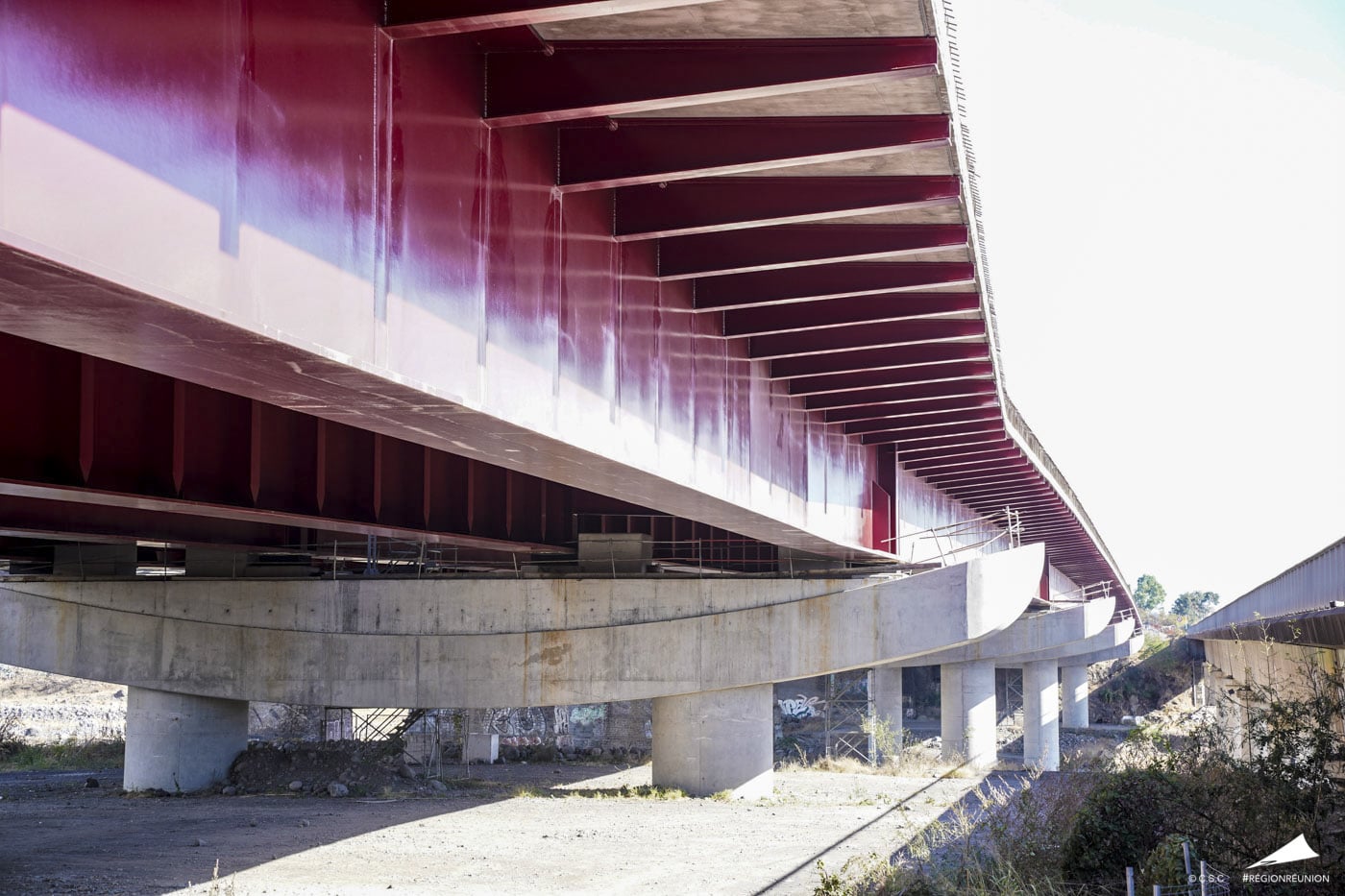 Visite du Nouveau Pont de la Rivière des Galets