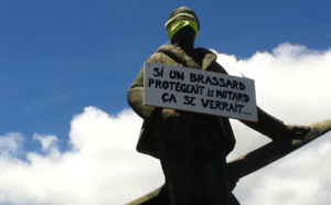 Action symbolique des Motards en Colère au Barachois