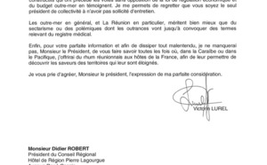 Victorin Lurel envoie une lettre très ironique à Didier Robert